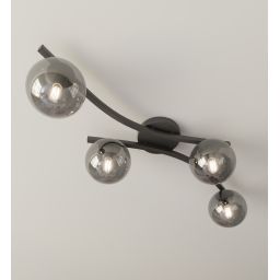 Emibig Opus lampa podsufitowa 4x10 W czarna-grafitowa 1391/4