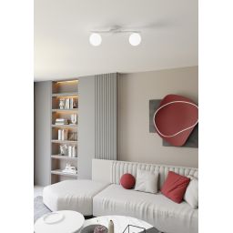 Emibig Opus lampa podsufitowa 2x10 W biała 1392/2