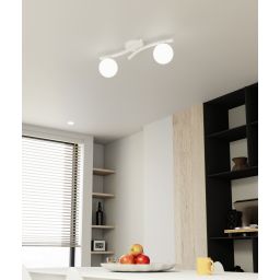Emibig Opus lampa podsufitowa 2x10 W biała 1392/2