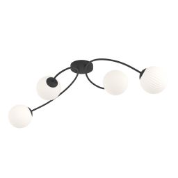 Emibig Vibra lampa podsufitowa 4x10 W biała-czarna 1398/4