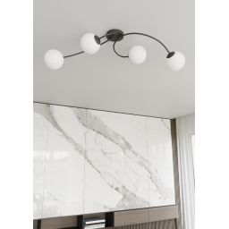 Emibig Vibra lampa podsufitowa 4x10 W biała-czarna 1398/4
