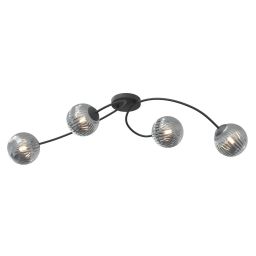 Emibig Vibra lampa podsufitowa 4x10 W czarna-grafitowa 1399/4