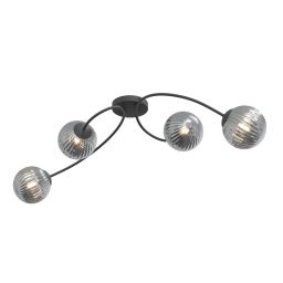 Emibig Vibra lampa podsufitowa 4x10 W czarna-grafitowa 1399/4