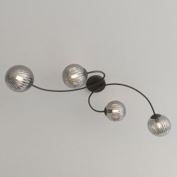 Emibig Vibra lampa podsufitowa 4x10 W czarna-grafitowa 1399/4