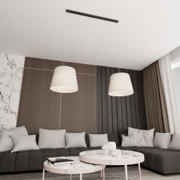 Emibig Epoca lampa wisząca 2x15 W czarna-beżowa 1404/2