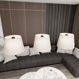 Emibig Epoca lampa wisząca 3x15 W czarna-beżowa 1404/3