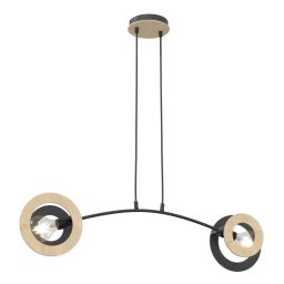 Emibig Skiva lampa wisząca 2x15 W czarna 1409/2