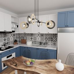 Emibig Skiva lampa wisząca 4x15 W czarna 1409/4