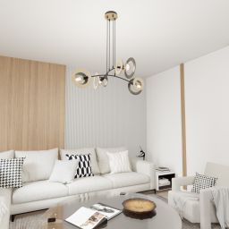 Emibig Skiva lampa wisząca 4x15 W czarna 1409/4