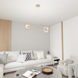 Emibig Skiva lampa wisząca 2x15 W biała 1410/2