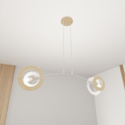 Emibig Skiva lampa wisząca 2x15 W biała 1410/2