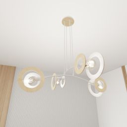 Emibig Skiva lampa wisząca 4x15 W biała 1410/4