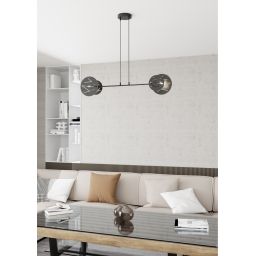 Emibig Xotic lampa wisząca 2x15 W czarna 1411/2