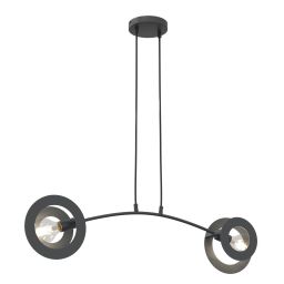 Emibig Euforia lampa wisząca 2x15 W czarna 1413/2