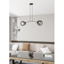 Emibig Euforia lampa wisząca 2x15 W czarna 1413/2