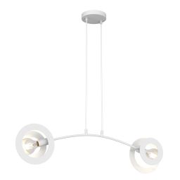 Emibig Euforia lampa wisząca 2x15 W biała 1414/2