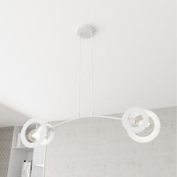 Emibig Euforia lampa wisząca 2x15 W biała 1414/2