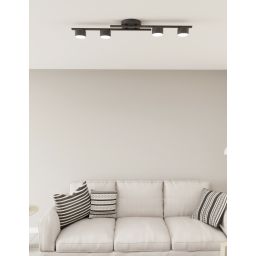 Emibig Fragment lampa podsufitowa 4x12 W czarna 1417/4