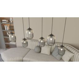 Emibig Verdi lampa wisząca 3x15 W czarna-grafitowa 1434/3