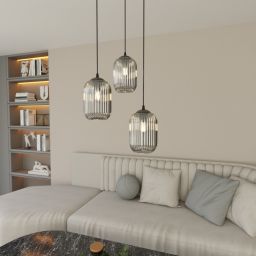 Emibig Verdi lampa wisząca 3x W czarna-grafitowa 1434/3PREM