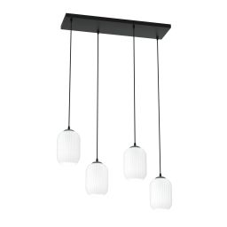 Emibig Verdi lampa wisząca 4x15 W biała-czarna 1435/4