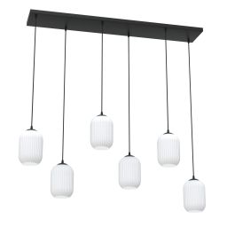Emibig Verdi lampa wisząca 6x15 W biała-czarna 1435/6
