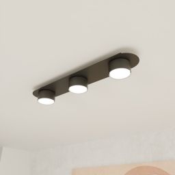 Emibig Diaz lampa podsufitowa 3x12 W czarna 1437/3