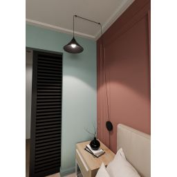 Emibig Abramo lampa wisząca 1x15 W czarna 160/1