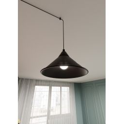 Emibig Abramo lampa wisząca 1x15 W czarna 160/1