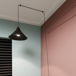 Emibig Abramo lampa wisząca 1x15 W czarna 160/1