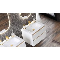 Excellent Clever 2.0 bateria umywalkowa stojąca złota szczotkowana AREX.4101GB