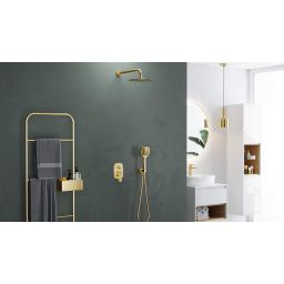 Excellent Clever 2.0 bateria prysznicowa podtynkowa złoty szczotkowany AREX.4145GB