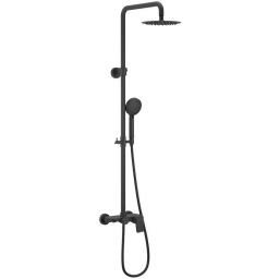 Excellent Rain Altar zestaw prysznicowy ścienny z deszczownicą czarny mat AREX.SY.781BL