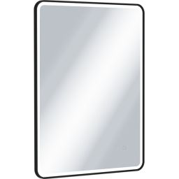 Excellent Corido lustro 60x80 cm prostokątne z oświetleniem z matą grzewczą z ramą czarny mat DOEX.CO080.060.BL