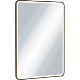 Excellent Corido lustro 60x80 cm prostokątne z oświetleniem z matą grzewczą z ramą miedź szczotkowana DOEX.CO080.060.CB