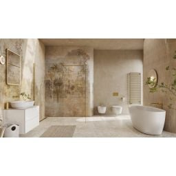 Excellent Corido lustro 60x80 cm prostokątne z oświetleniem z matą grzewczą z ramą złoty szczotkowany DOEX.CO080.060.GB