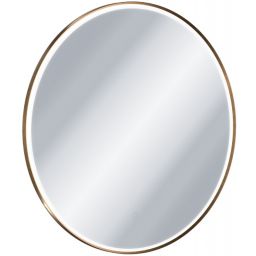 Excellent Corido lustro 80x80 cm okrągłe z oświetleniem z matą grzewczą z ramą miedź szczotkowana DOEX.CO080.CB