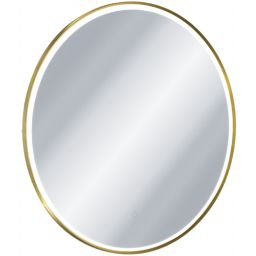 Excellent Corido lustro 80x80 cm okrągłe z oświetleniem z matą grzewczą z ramą złoty szczotkowany DOEX.CO080.GB