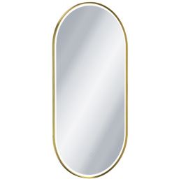 Excellent Corido lustro 50x100 cm owalne z oświetleniem z matą grzewczą z ramą złoty szczotkowany DOEX.CO100.050.GB