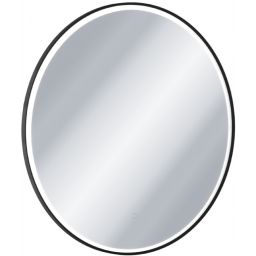 Excellent Corido lustro 100x100 cm okrągłe z oświetleniem z matą grzewczą czarny DOEX.CO100.BL