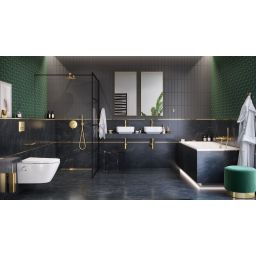 Excellent Kuadro lustro 60x80 cm prostokątne złoty szczotkowany DOEX.KU080.060.GB