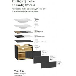 Excellent Tuto 2.0 blat naszafkowy 60x46.5 cm szary jasny MLEX.2116.600.SJ
