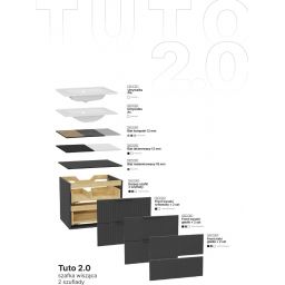 Excellent Tuto 2.0 front szafki 60x2x24.6 cm podumywalkowa wisząca biały połysk MLEX.2151.600.02.WH