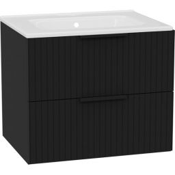 Excellent Tuto 2.0 front szafki 60x2x24.6 cm podumywalkowa wisząca czarny mat MLEX.2151.600.03.BK