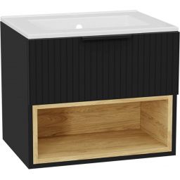 Excellent Tuto 2.0 front szafki 60x2x24.6 cm podumywalkowa wisząca czarny mat MLEX.2151.600.03.BK