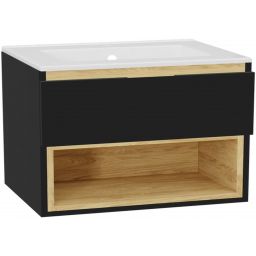 Excellent Tuto 2.0 front szafki 80x2x21.9 cm podumywalkowa wisząca czarny mat MLEX.2151.800.01.BK