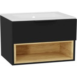 Excellent Tuto 2.0 front szafki 80x2x24.6 cm podumywalkowa wisząca czarny mat MLEX.2151.800.02.BK