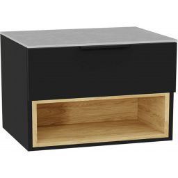 Excellent Tuto 2.0 front szafki 80x2x24.6 cm podumywalkowa wisząca czarny mat MLEX.2151.800.02.BK