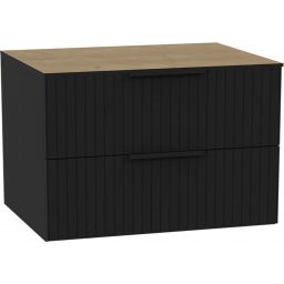 Excellent Tuto 2.0 front szafki 80x2x24.6 cm podumywalkowa wisząca czarny mat MLEX.2151.800.03.BK