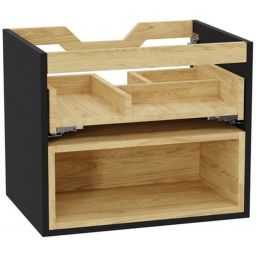 Excellent Tuto 2.0 korpus szafki 60x46.5x50 cm podumywalkowa wisząca czarna-dąb MLEX.2171.600.BKBL